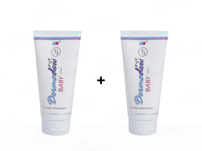 Two Dermaider Baby skin care products on a white background