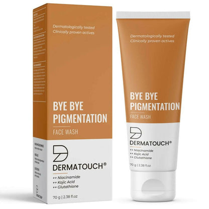 Dermatouch Bye Bye Pigmentation face wash packaging on a white background