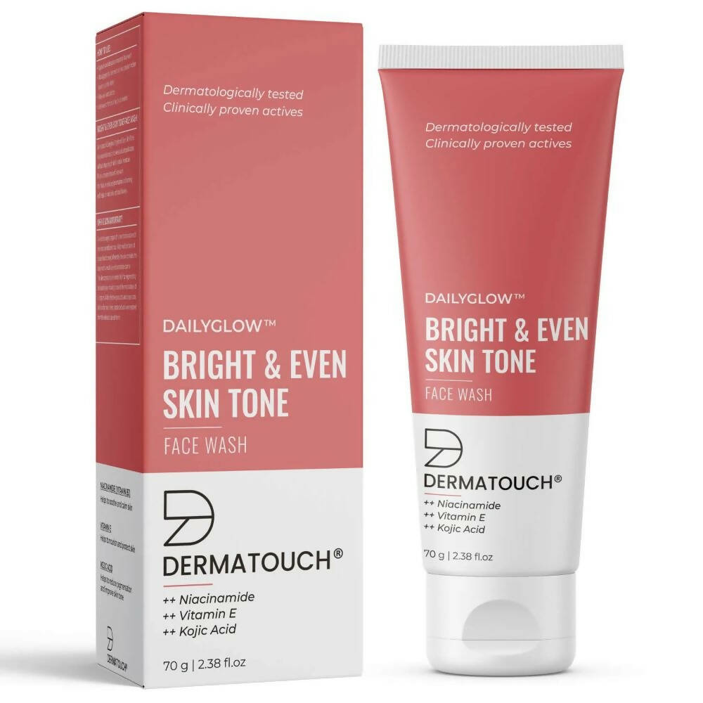 Dermatouch DailyGlow Bright & Even Skin Tone Face Wash packaging on a white background