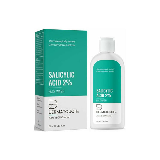 Dermatouch Salicylic Acid 2% face wash packaging on a white background