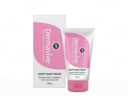 Dermavive nappy rash cream packaging on a white background
