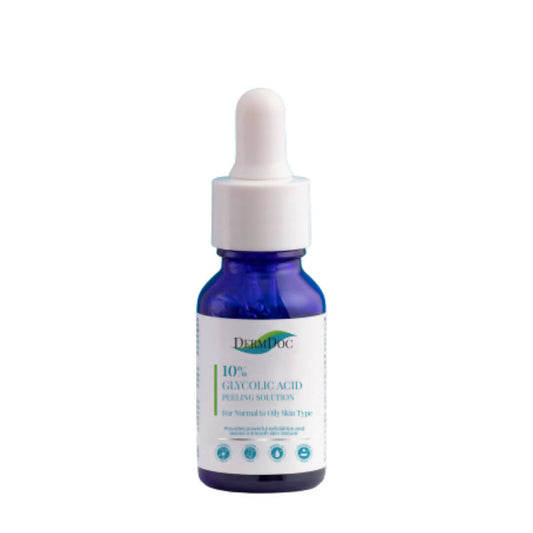 Dermdoc 10% Glycolic Acid Peeling Solution Serum, Pore Cleansing & Brightening, Normal to Oily Skin
