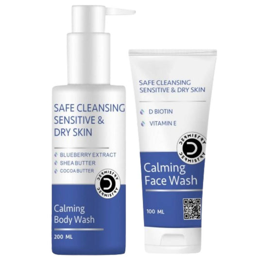 Two skincare products, a bottle and a tube, on a white background.