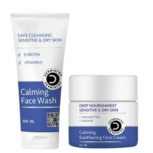Two skincare products, a face wash and a face cream, from the brand 'Dermist'.