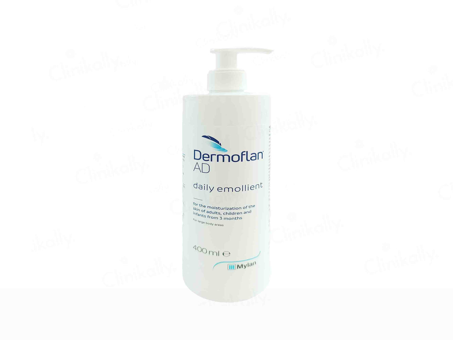 Dermoflan AD daily emollient bottle on a white background