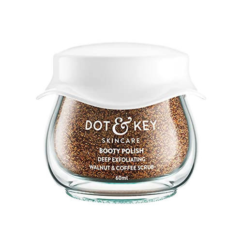 Dot & Key skincare product with a white cap and glass container on a white background