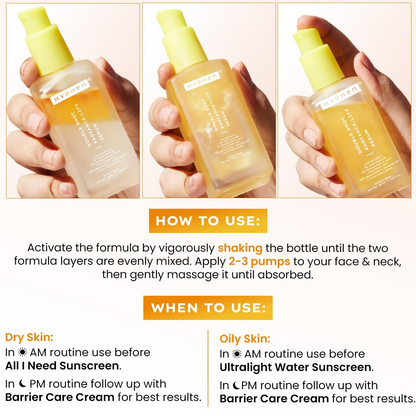 Hyphen Double Shot Face Serum with 18% Brightening & 20% Collagen