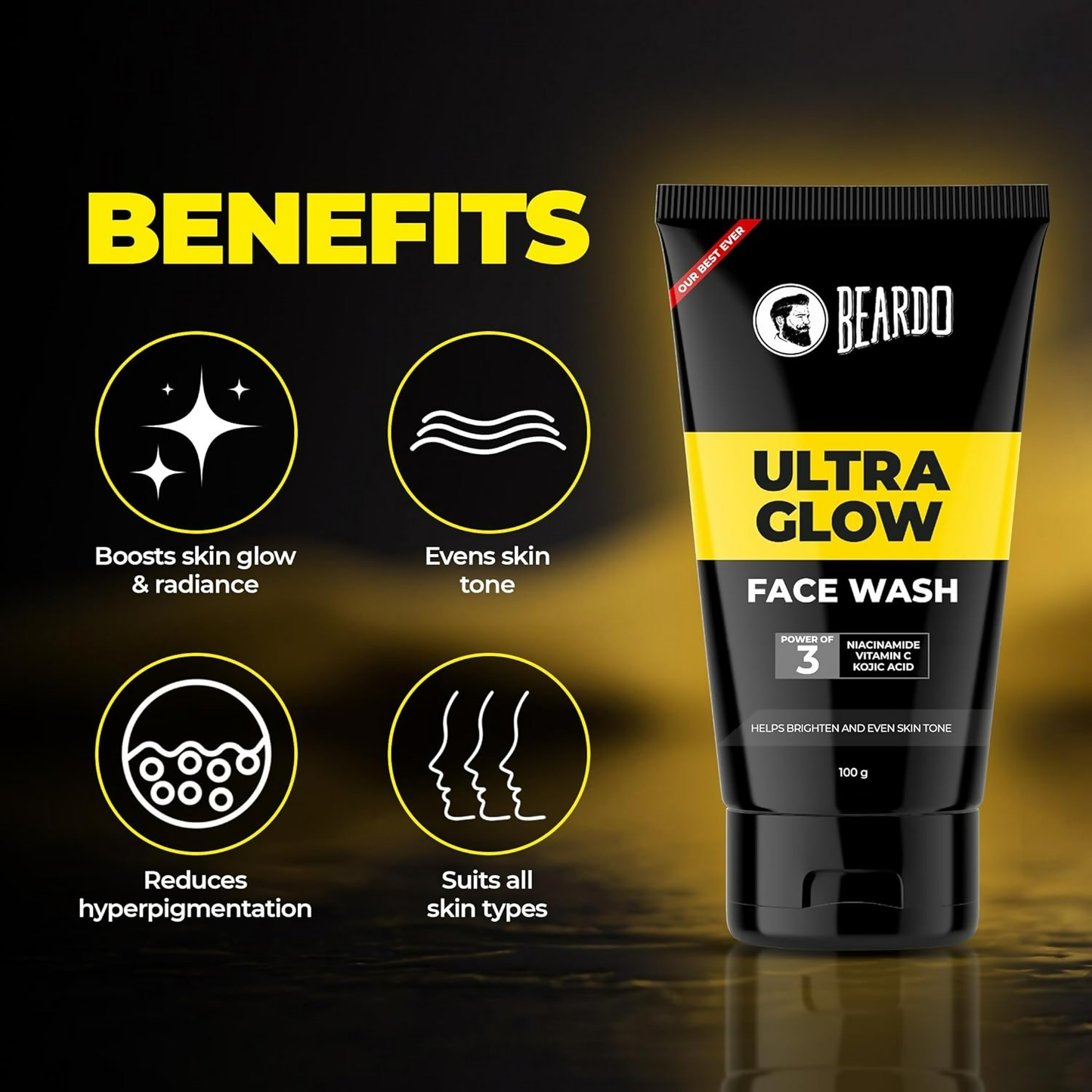 Beardo Ultra Glow Bodywash & Facewash Duo Kit Hydrated and Refreshing Skin