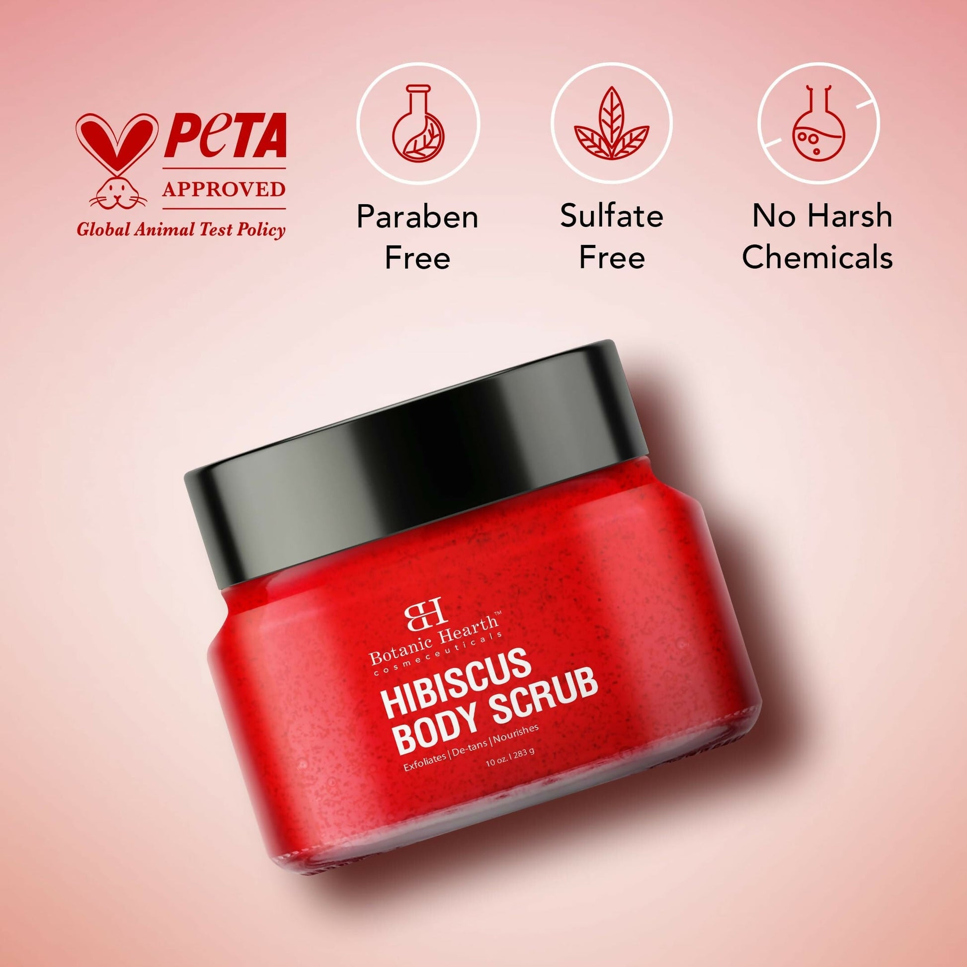 Botanic Hearth Hibiscus Body Scrub For Brighter, Smoother, Hydrated &amp; Moisturized Skin