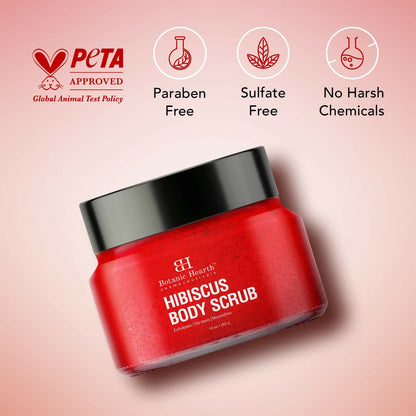 Botanic Hearth Hibiscus Body Scrub For Brighter, Smoother, Hydrated &amp; Moisturized Skin