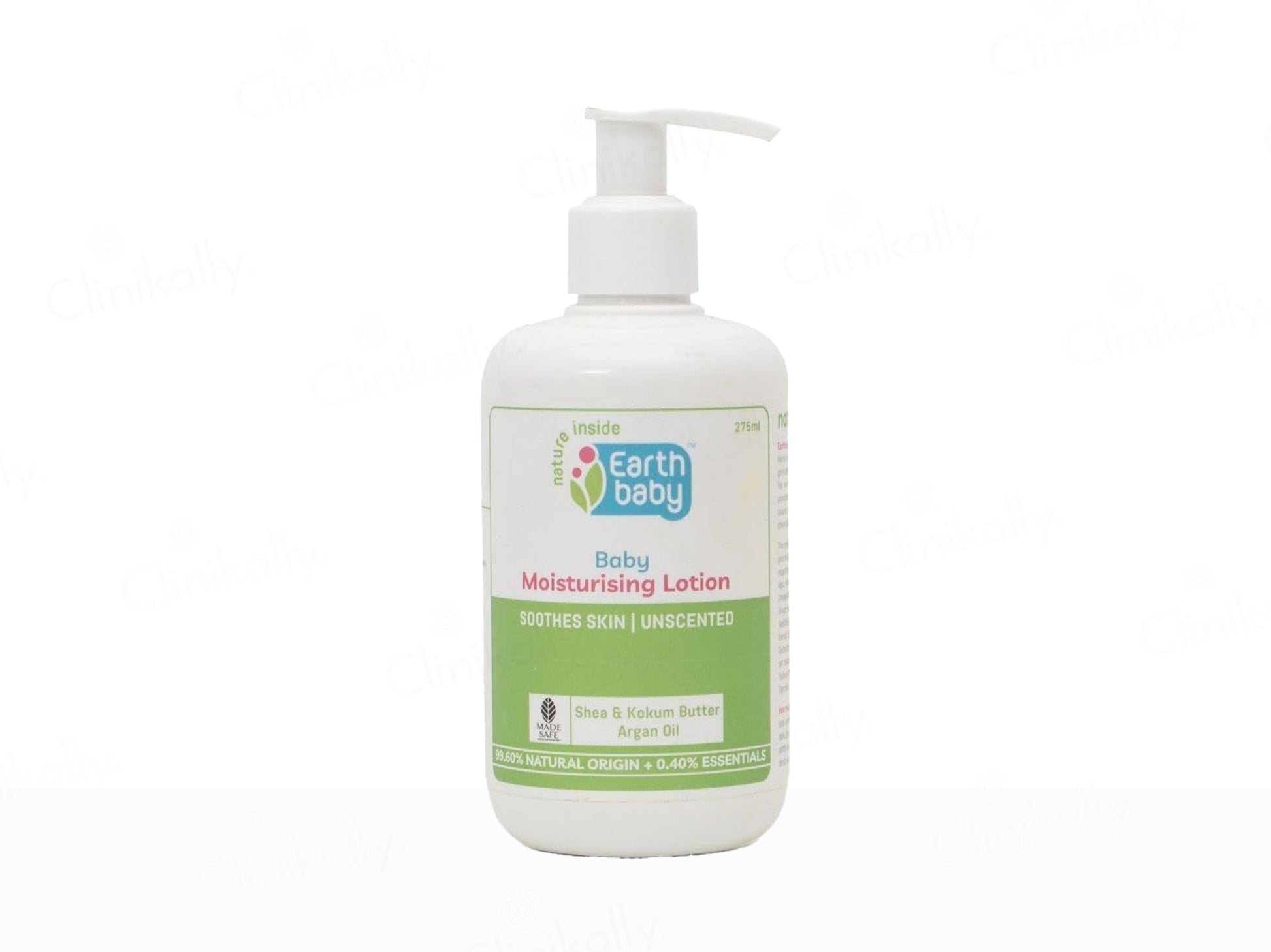 Earth Baby baby moisturizing lotion bottle on a white background