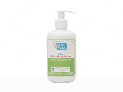 Earth Baby baby moisturizing lotion bottle on a white background