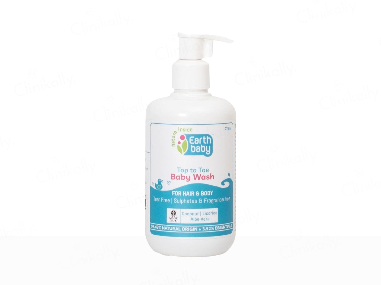 Earth Baby baby wash bottle on a white background