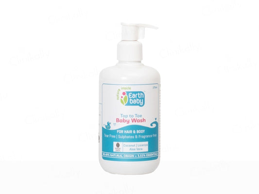 Earth Baby baby wash bottle on a white background