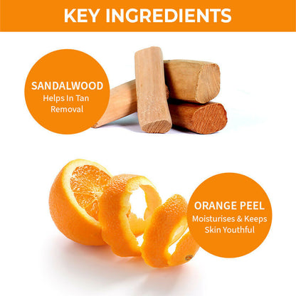 Nykaa Naturals Sandalwood & Orange Peel Face Wash for Tan Removal