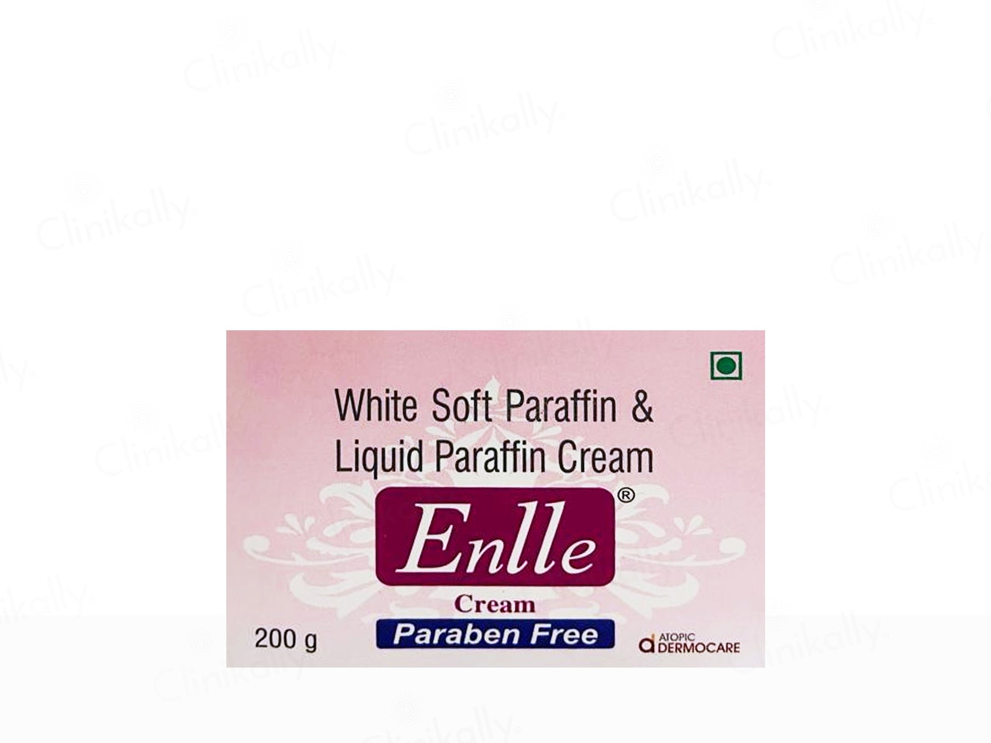 Box of Enlle White Soft Paraffin & Liquid Paraffin Cream on a white background