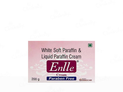 Box of Enlle White Soft Paraffin & Liquid Paraffin Cream on a white background