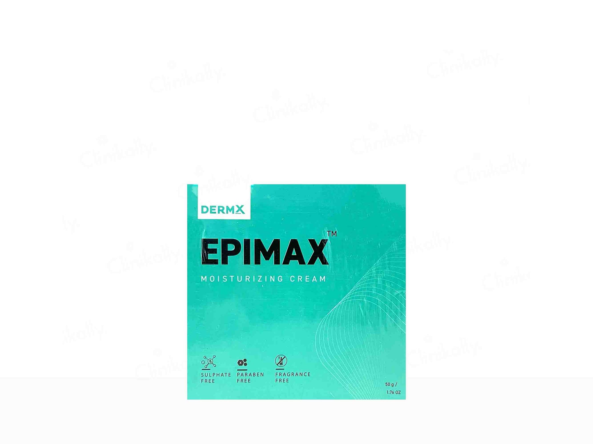 Epimax moisturizing cream packaging on a white background