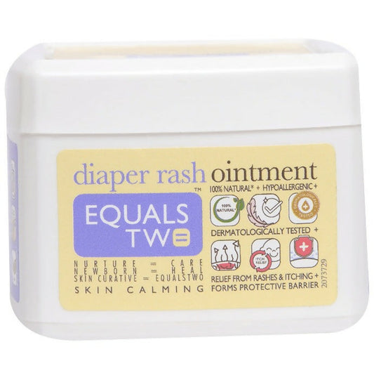Diaper rash ointment container with label on a white background
