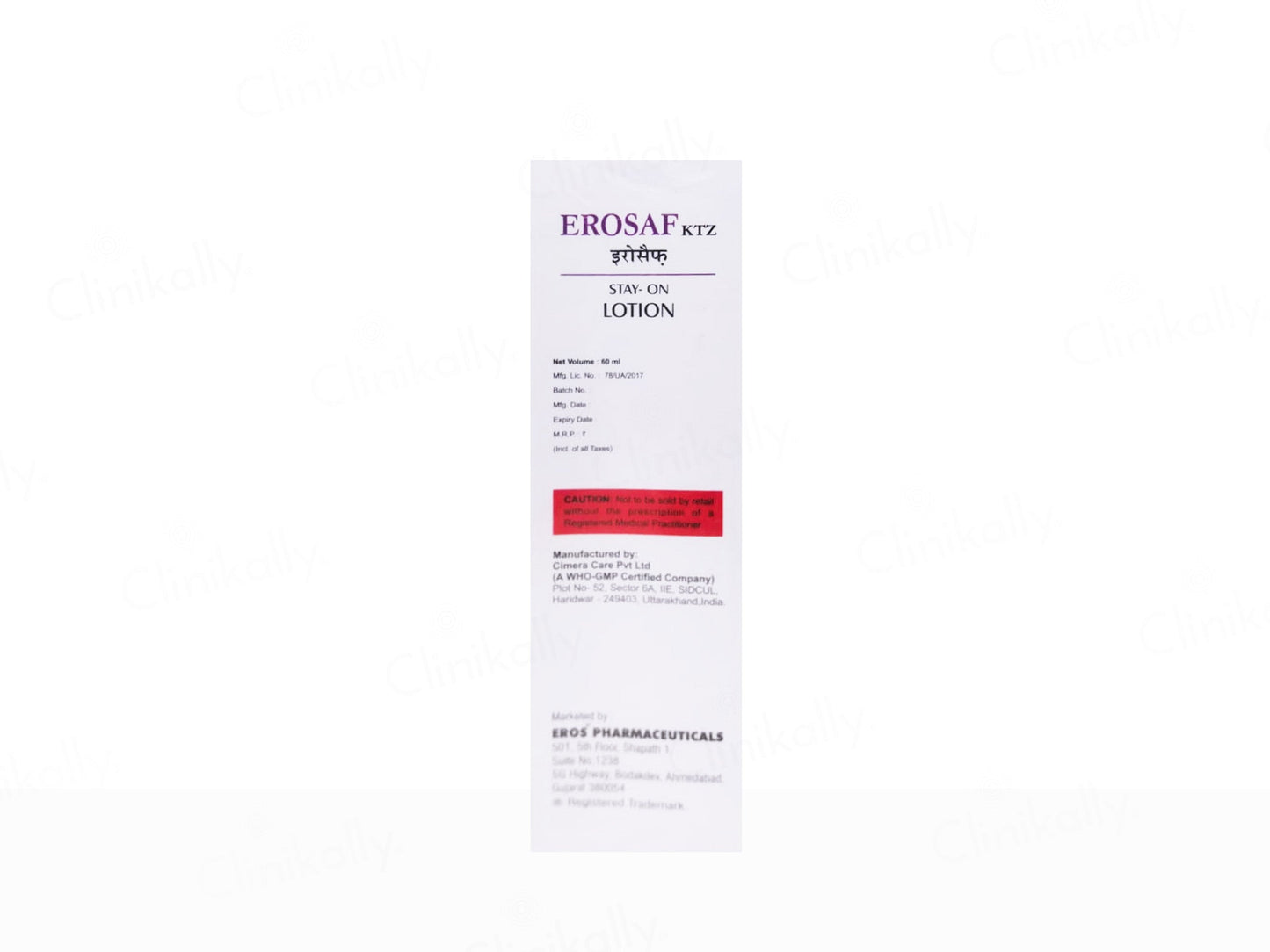 Erosaf KTZ Stay-On Lotion
