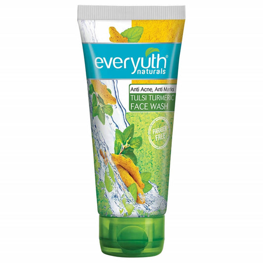 Everyuth Naturals Tulsi Turmeric Face Wash tube on a white background
