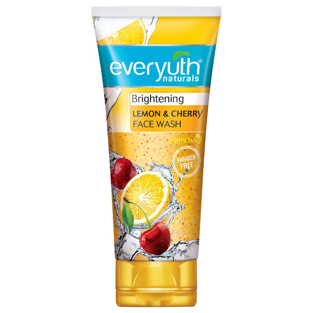 Everyuth Naturals Lemon & Cherry Face Wash tube on a white background