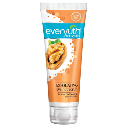 Exfoliating Walnut Scrub by everyuth naturals on a white background