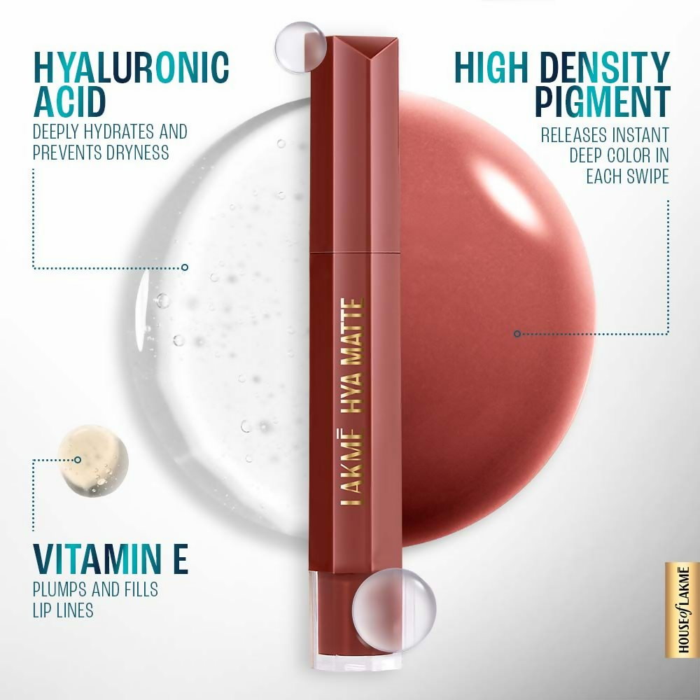 Lakme 9to5 Hya Matte Liquid Lipstick + Hyaluronic Acid - Afterhours Wine