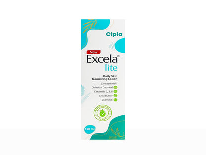 Cipla Excela Lite daily skin nourishing lotion packaging on a white background