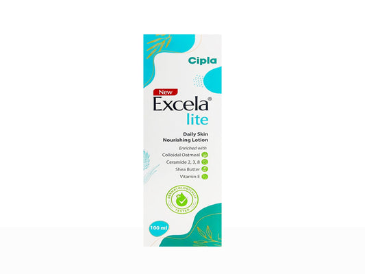 Cipla Excela Lite daily skin nourishing lotion packaging on a white background