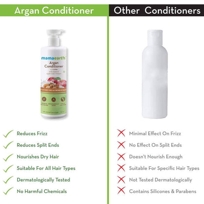 Mamaearth Argan Conditioner For Frizz-Free & Strong Hair - Limited Time Offer