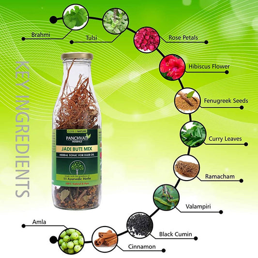 Panchvati Herbals Jadi Buti Mix Herbal Tonic For Hair Oil