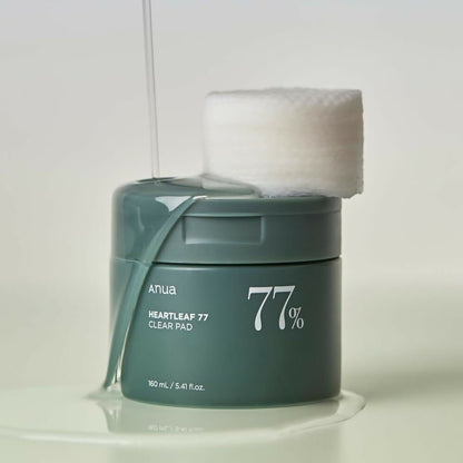 Anua Heartleaf 77 Clear Pad Sheets - Pha Dead Skin Care Low Ph Daily Toner Pad - Korean Skincare