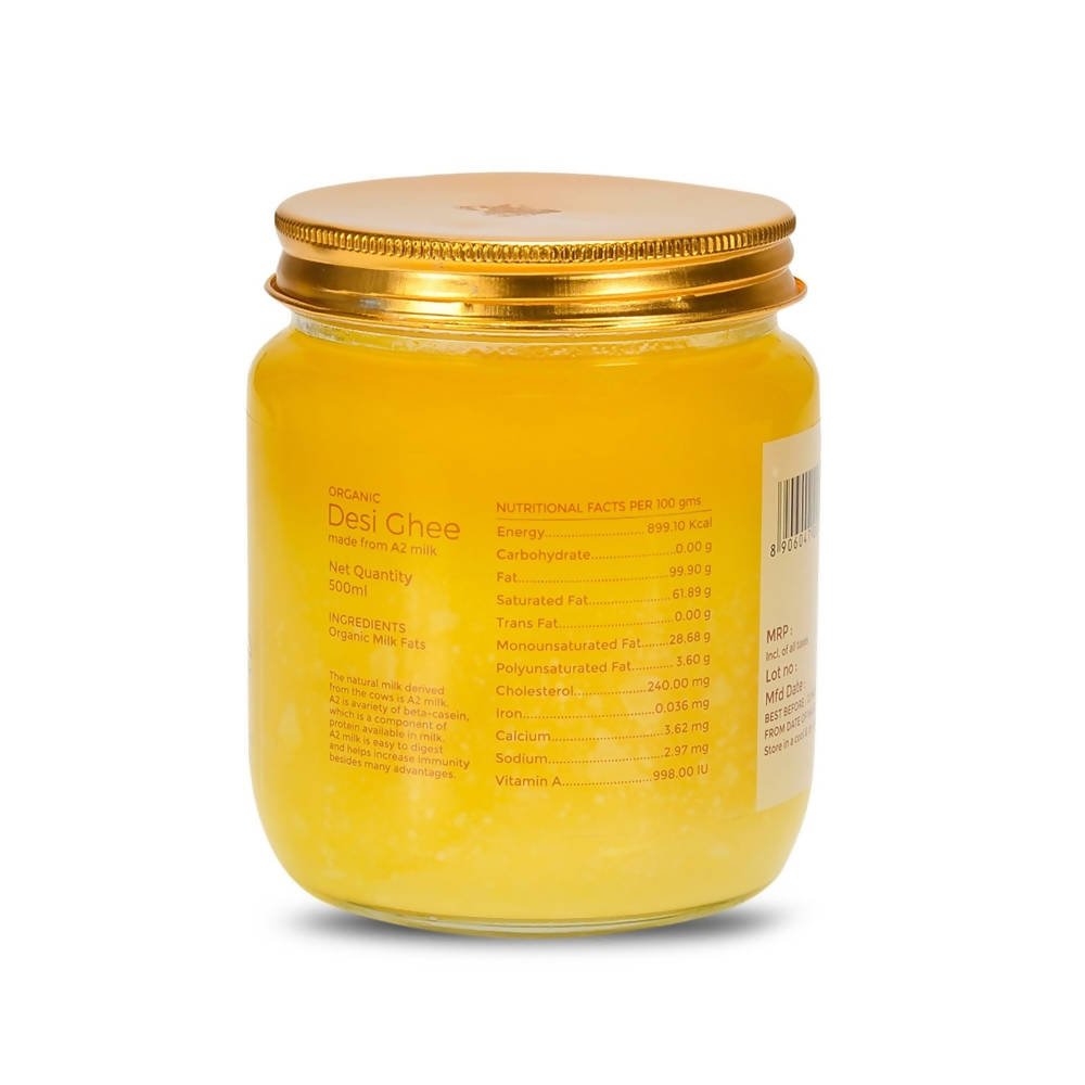 Pure & Sure Organic Desi Ghee | Fresh natutal cow ghee made by Bilona method (Curd Churned) with goodness of health