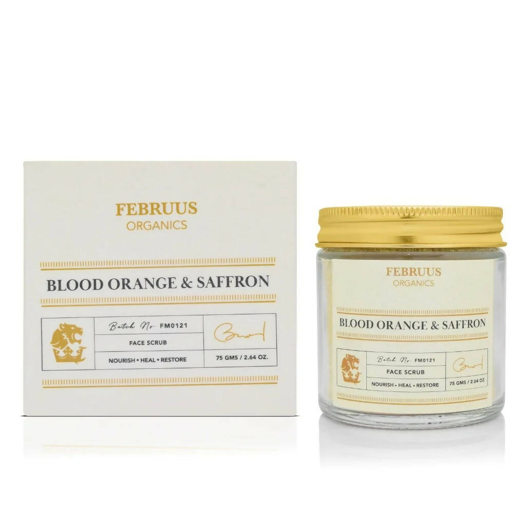 Ferruus Organics Blood Orange & Saffron product with packaging on a white background
