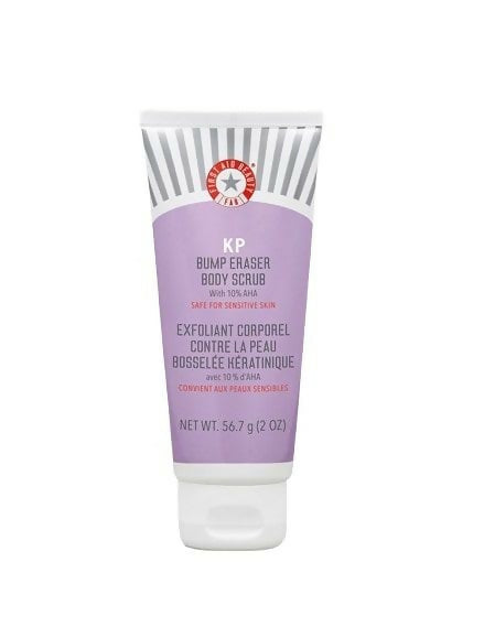 Tube of KP Bump Eraser Body Scrub on a white background