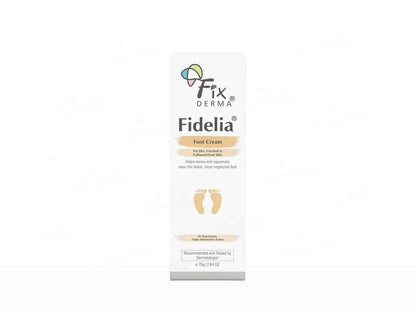 Fidelia foot cream packaging on a white background