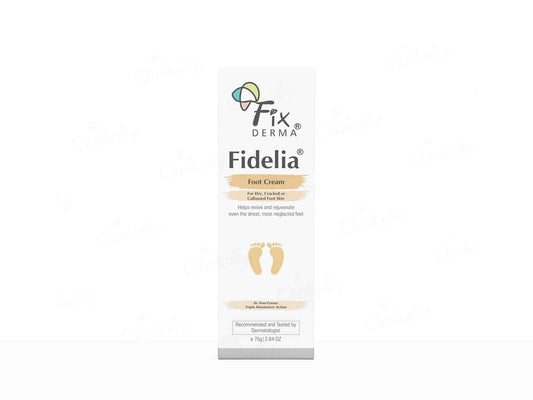 Fidelia foot cream packaging on a white background