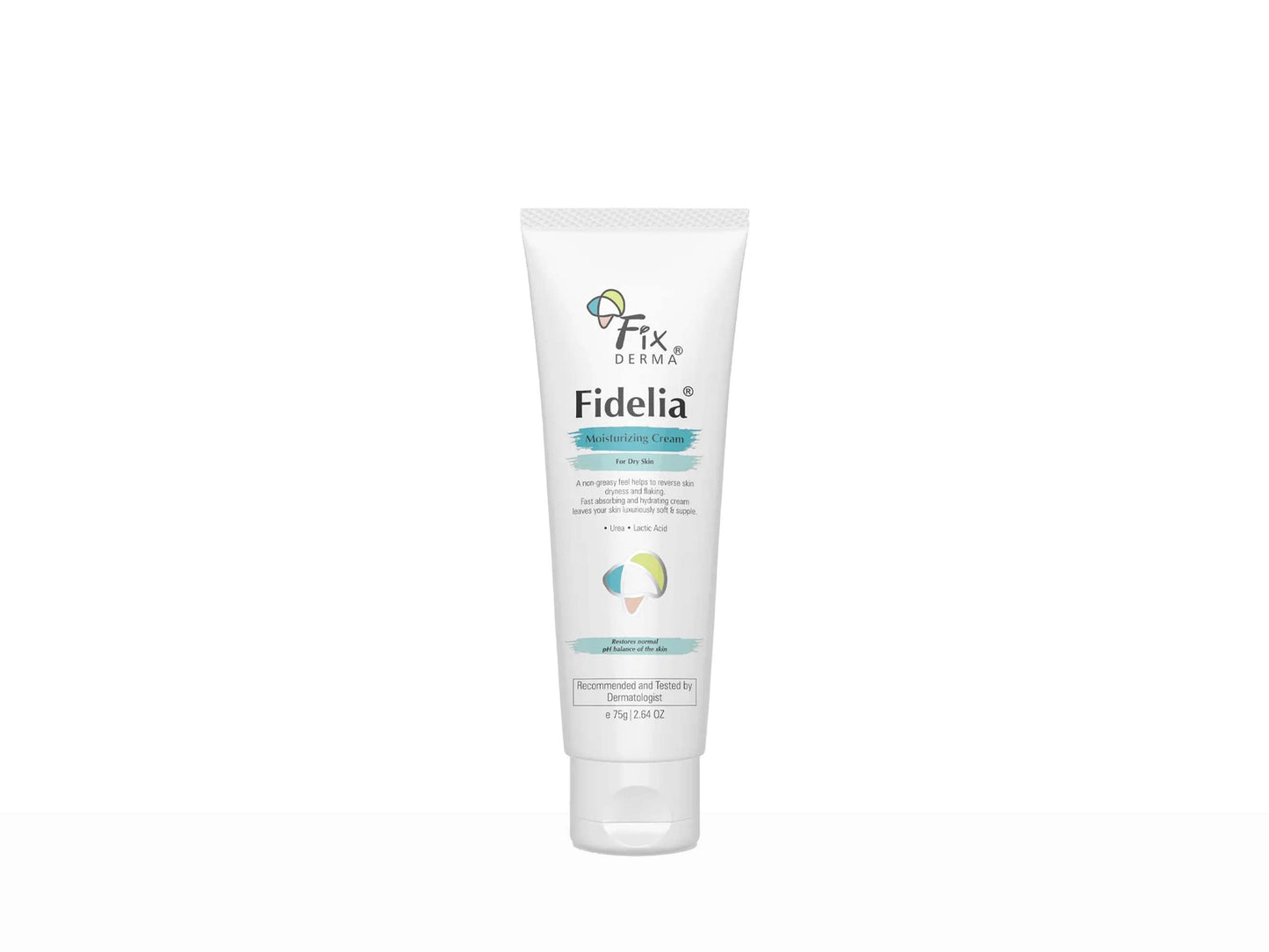 Tube of Fidelia cream on a white background