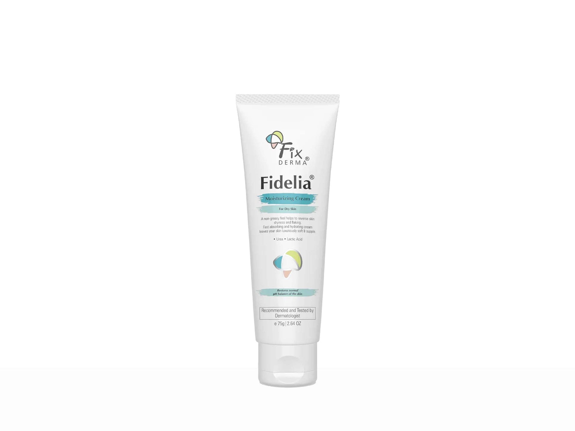 Tube of Fidelia cream on a white background