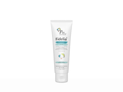 Tube of Fidelia cream on a white background