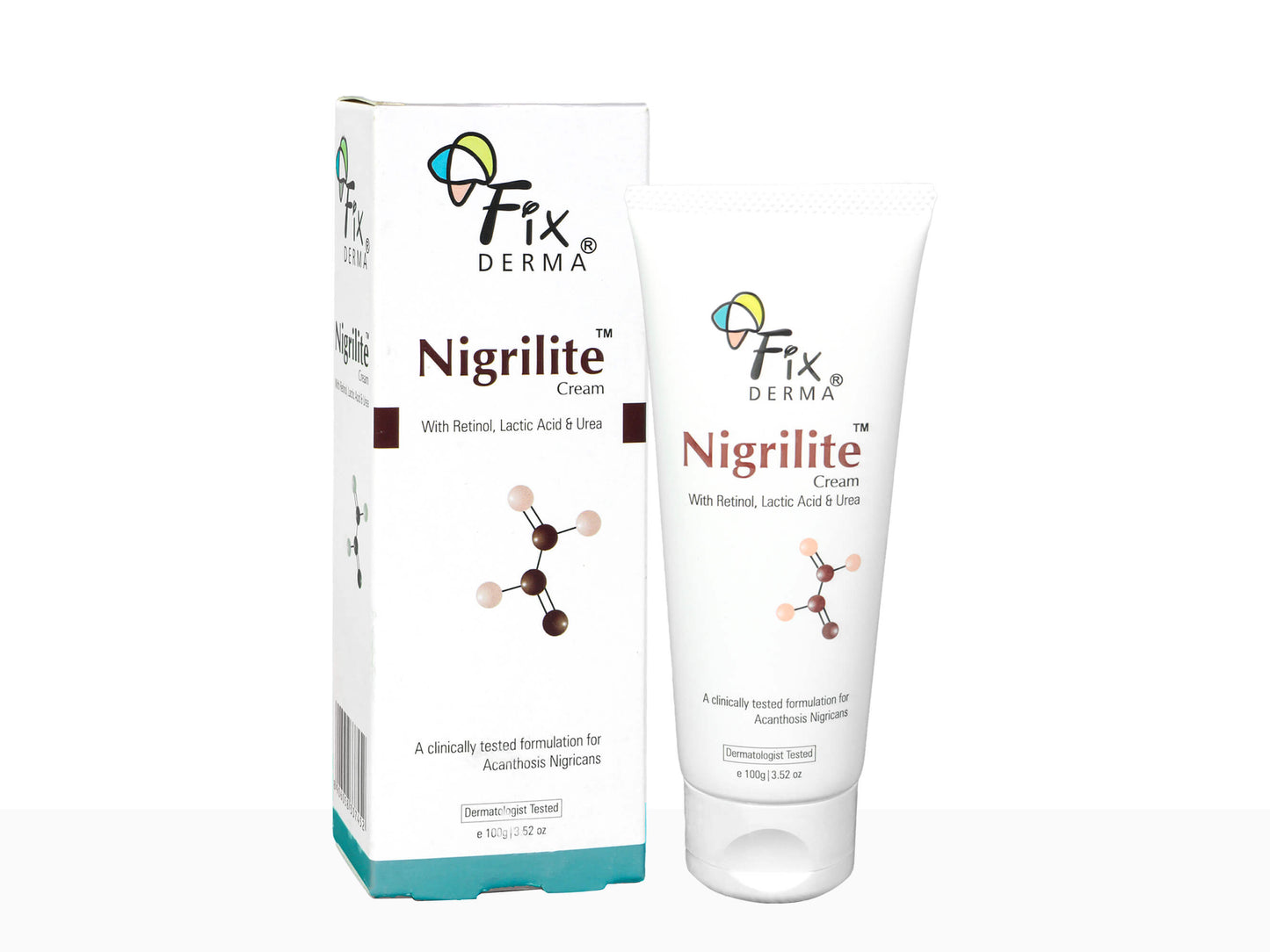 Fix Derma Nigrilite cream packaging on a white background