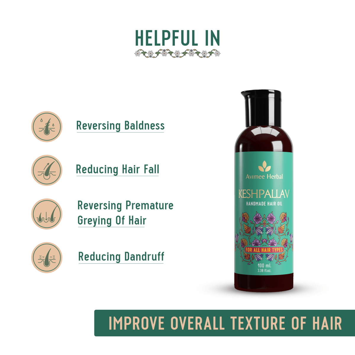 Avimee Herbal Anti-Hair Fall Kit - Oil, Scalp Spray, and Serum, Controls Hair Fall and Nourishes Hair Root