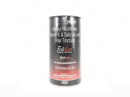 Folifast hair tincture can on a white background