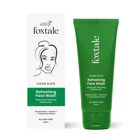 Foxtale Refreshing Face Wash packaging on a white background