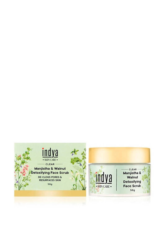 Indya Manjistha & Walnut Detoxifying Face Scrub