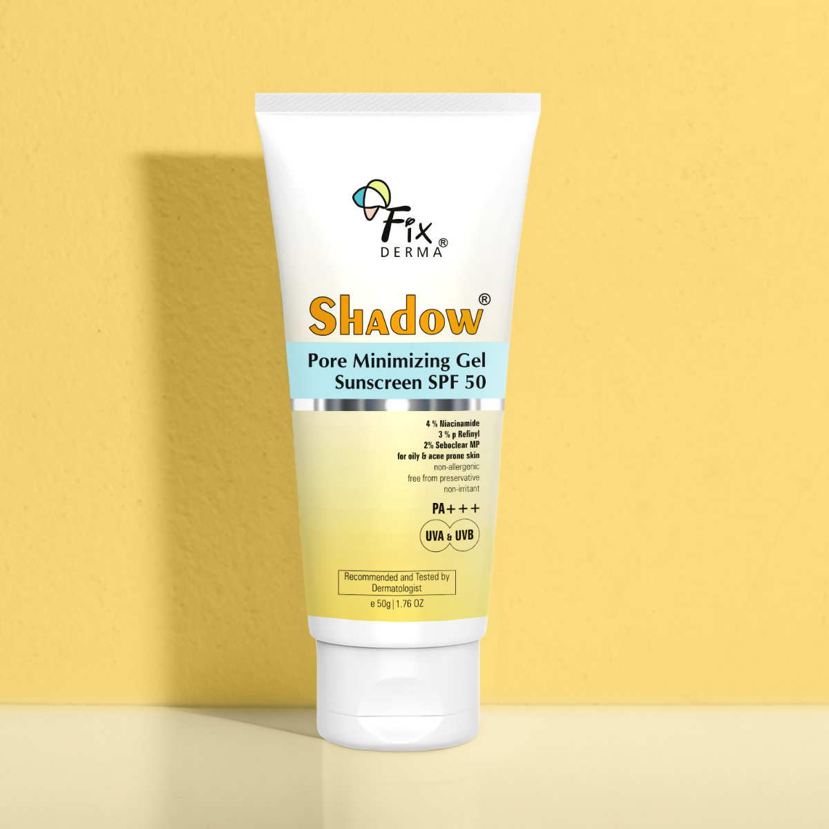 Fixderma Shadow Pore Minimizing Gel Sunscreen SPF 50 PA+++ UVA/UVB