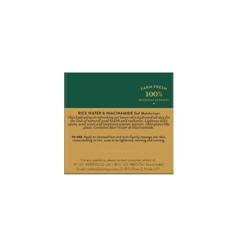 Biotique Advanced Ayurveda Rice Water & Niacinamide Gel Moisturizer