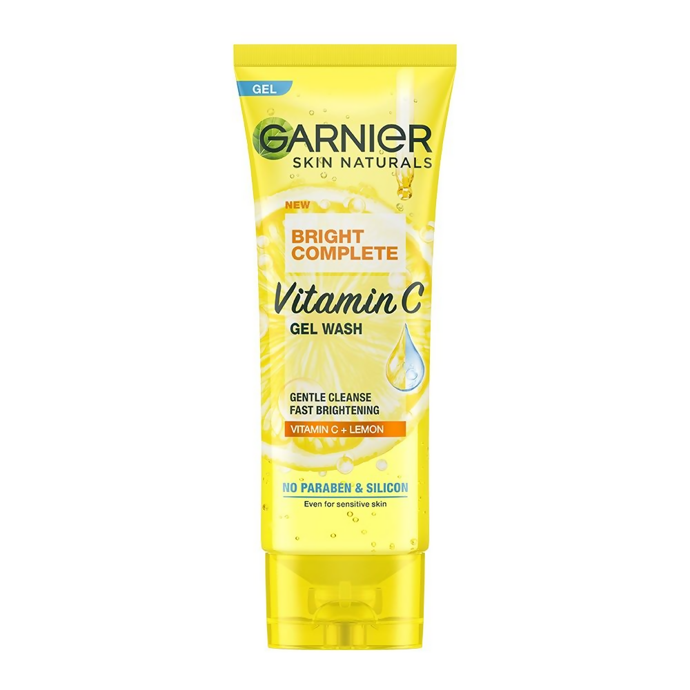 Garnier Skin Naturals Vitamin C gel wash tube on a white background