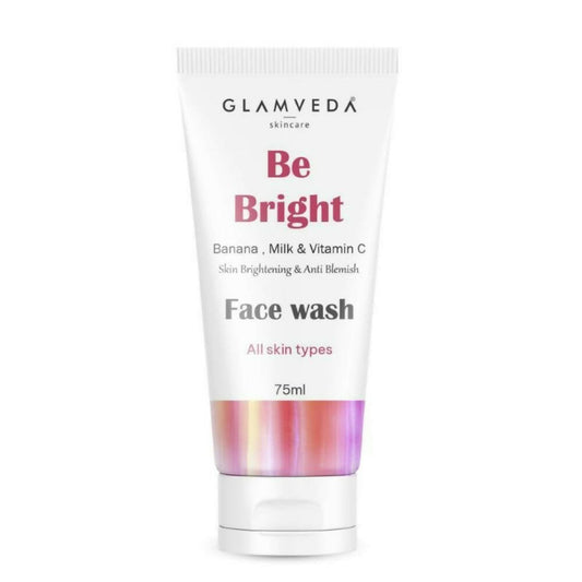 Glamveda Be Bright Face Wash tube on a white background
